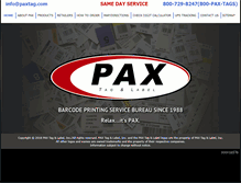Tablet Screenshot of paxtag.com